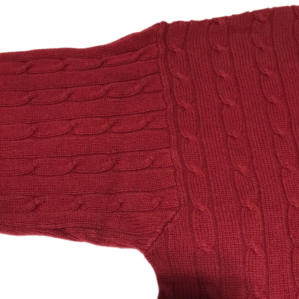 HUNT CLUB COLLECTION—VTG—Men’s Chunky Red Cable-Knit Crewneck Sweater—Size XL - Picture 7 of 12
